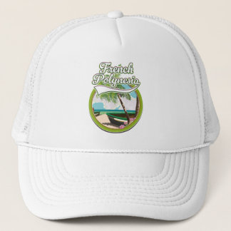 Gorra De Camionero Logo de viaje de la Polinesia Francesa.