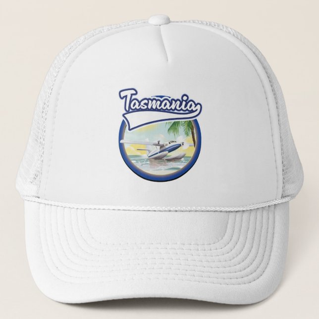 Gorra De Camionero Logo de viaje de Tasmania (Anverso)