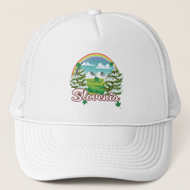 Gorra De Camionero Logo de viajes de Eslovenia (Anverso)