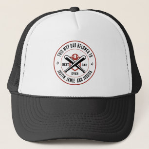 Gorra De Camionero Logo de Vintage MVP Mejor Nombre Personalizado Pap