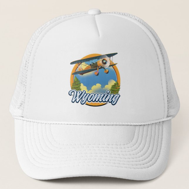 Gorra De Camionero Logo de Wyoming Personalizado (Anverso)