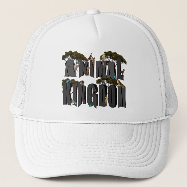Gorra De Camionero Logo Del Reino Animal Con Animales, (Anverso)