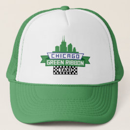 Gorra De Camionero Logo del Taxi de la Cinta Verde de Chicago - Fan A