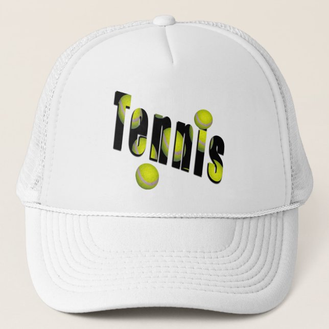 Gorra De Camionero Logo Dimensional de Tennis, (Anverso)