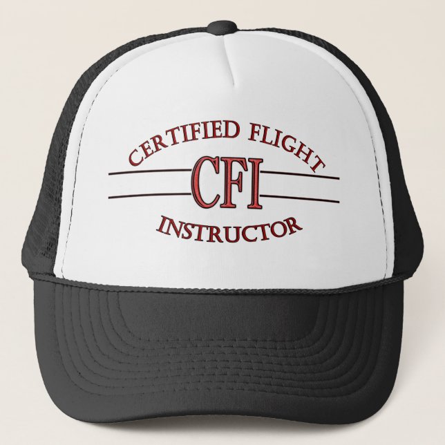 GORRA DE CAMIONERO LOGO RED CSF CERTIFICADO INSTRUCTOR DE VUELO (Anverso)