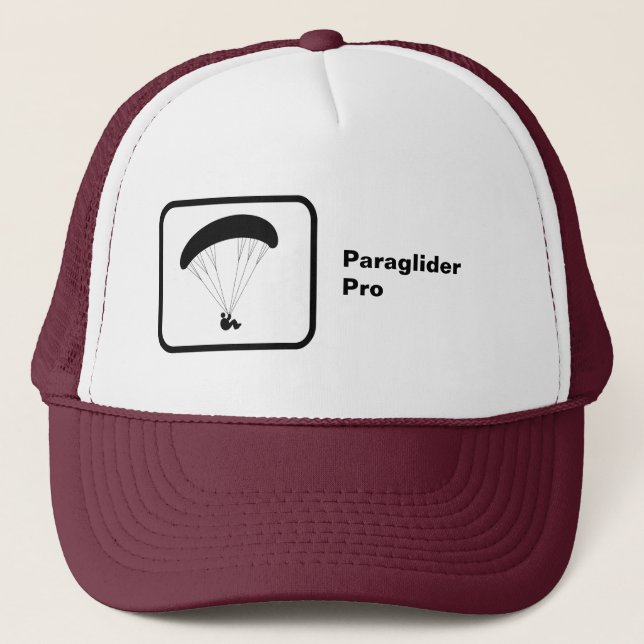 Gorra De Camionero Logo y texto 'Pro' Parapente (Anverso)