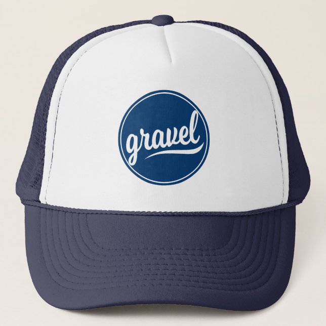 Gorra De Camionero Logotipo azul de ciclo de grava (Anverso)
