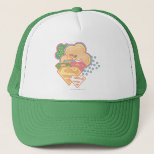 Gorra De Camionero Logotipo colorido de la nube de Supergirl