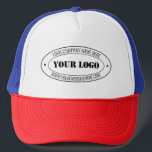 Gorra De Camionero Logotipo comercial personalizado y regalo de sombr<br><div class="desc">Colores y fuentes personalizados - Diseñar sus propios Gorras personalizados con el logotipo y el nombre de su empresa Sitio web o Personalizado Mensajes promocionales de texto para empresas o camioneros personales / Gatos de regalo - Añadir su logotipo - Imagen - Código QR o foto - Nombre - Compañía...</div>