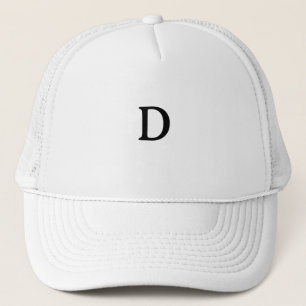 Gorra De Camionero Logotipo D personalizado Monogram con fuente Averi