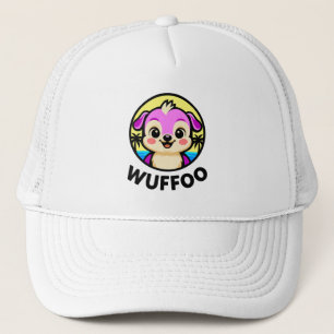 Gorra De Camionero Logotipo de animación de cachorro kawaii lindo de