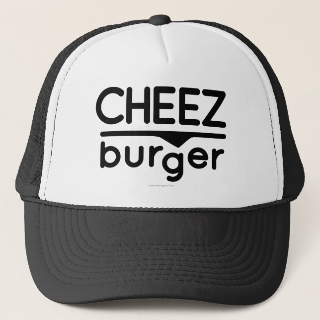 Gorra De Camionero Logotipo de Cheezburger (negro) (Anverso)
