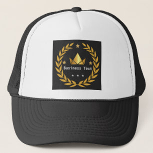 Gorra De Camionero Logotipo de corona de tipo de texto comercial prop