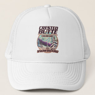 Gorra De Camionero logotipo de Crested Butte Colorado Snowboarding
