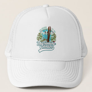 Gorra De Camionero Logotipo de esquí de Breckenridge, Colorado Vintag
