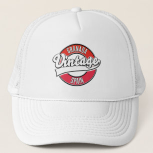 Gorra De Camionero logotipo de estilo vintage de Granada España
