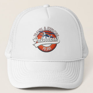 Gorra De Camionero logotipo de exploración de viajes fabuloso para Po