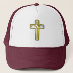 Gorra De Camionero Logotipo de Jesús en oro