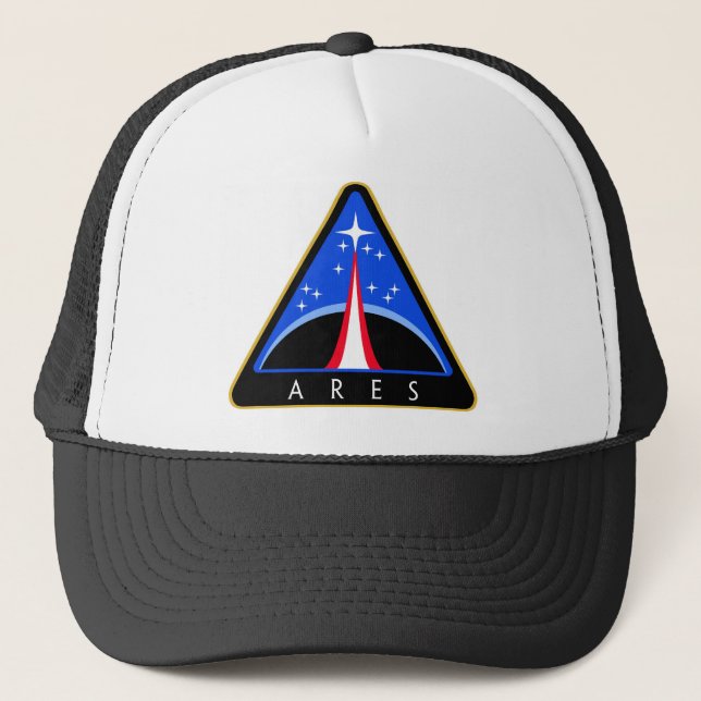 Gorra De Camionero Logotipo de la NASA Ares Rocket (Anverso)