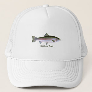 Gorra De Camionero Logotipo de la pesca de la trucha arco iris