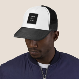 Gorra De Camionero Logotipo de negocios Negra Empresa Minimalista