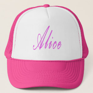 Gorra De Camionero Logotipo de nombre Alicia Rosa,