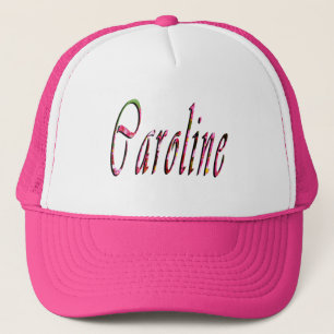 Gorra De Camionero Logotipo de nombre de la Carolina floral,
