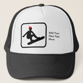 Gorra De Camionero Logotipo de Snowboarder de personalizable