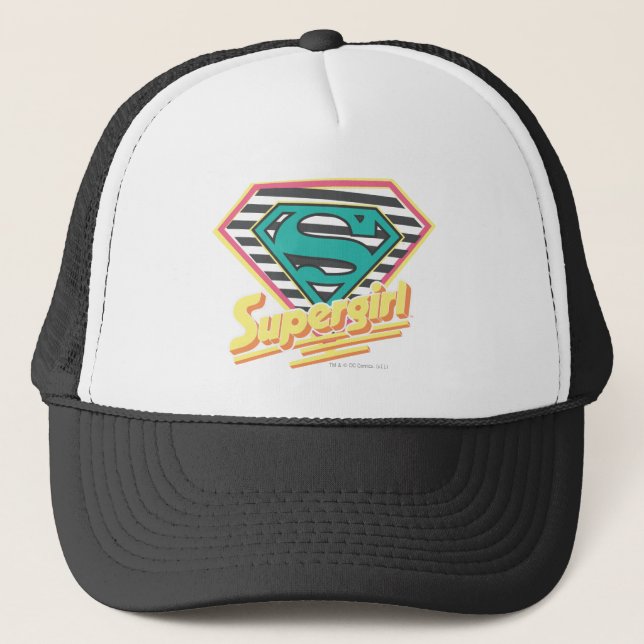 Gorra De Camionero Logotipo de superchica con tiras (Anverso)