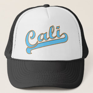 Gorra De Camionero Logotipo de surfista de Cali California en azul