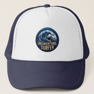 Gorra De Camionero Logotipo de surfista de esterilla poco convenciona