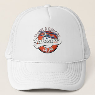 Gorra De Camionero logotipo de Viajar explorar fabuloso Inglaterra