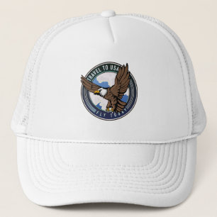 Gorra De Camionero Logotipo de viaje de USA Fly today