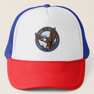 Gorra De Camionero Logotipo de viaje de USA Fly today