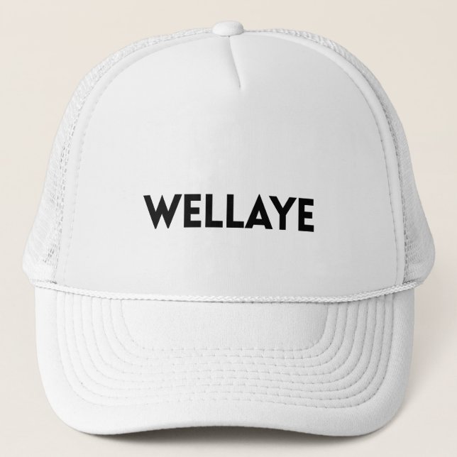 Gorra De Camionero Logotipo de Wellaye Negro (Anverso)