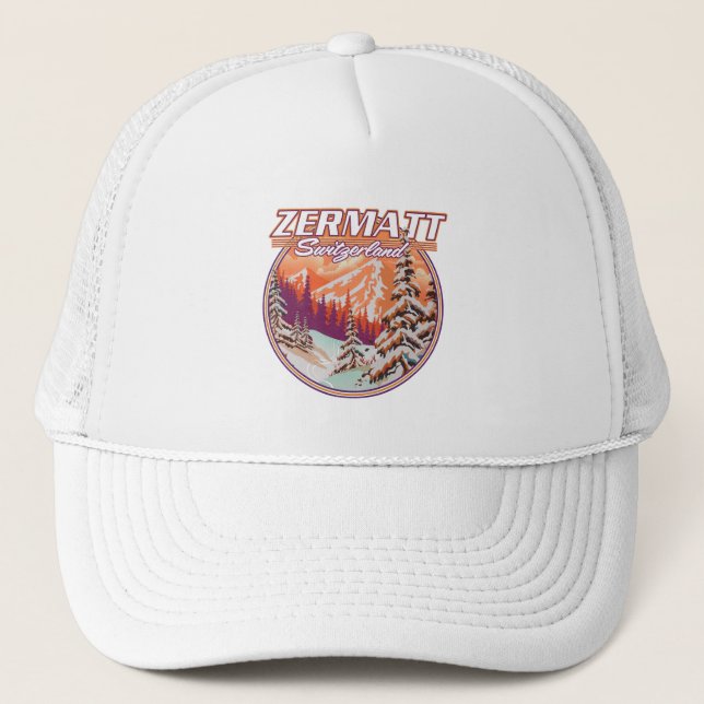 Gorra De Camionero logotipo de Zermatt suiza (Anverso)