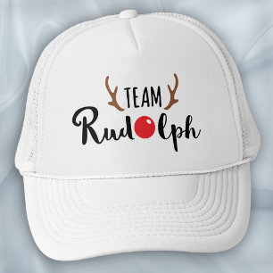 Gorra De Camionero Logotipo del equipo de Navidad - Equipo Rudolph