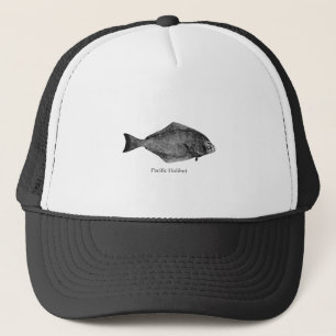 Gorra De Camionero Logotipo del halibut pacífico