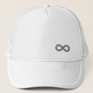 Gorra De Camionero Logotipo del infinito - gorra blanco del camionero
