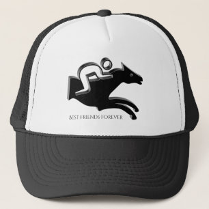 Gorra De Camionero Logotipo del montar a caballo del jinete de la