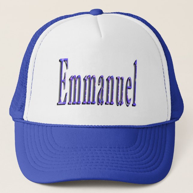 Gorra De Camionero Logotipo Emmanuel Name, (Anverso)