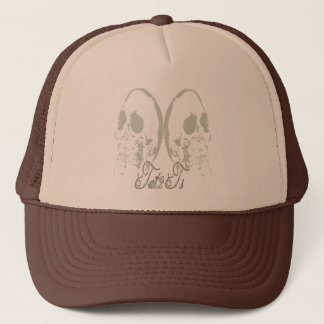 Gorra De Camionero logotipo gemelo de los cráneos