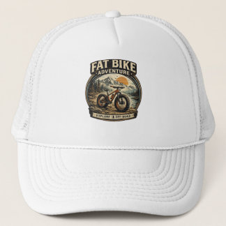 Gorra De Camionero Logotipo Gráfico de Aventura en Fat Bike