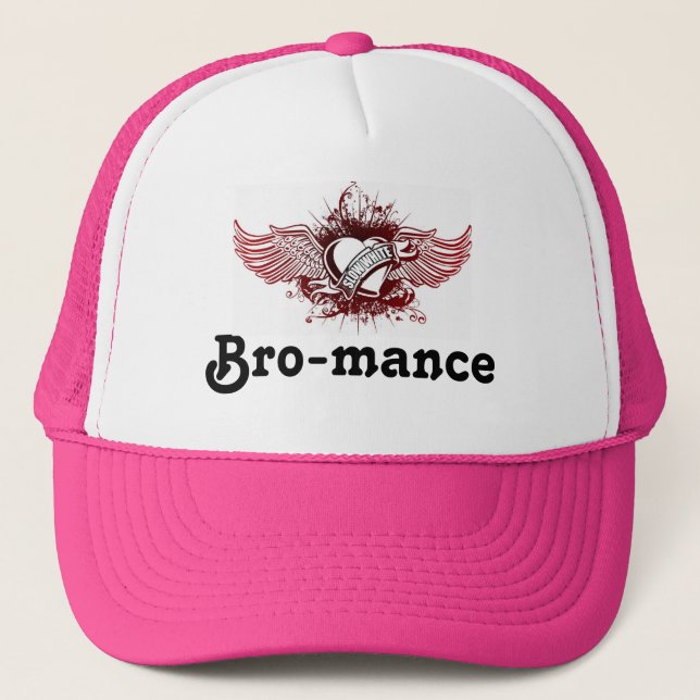 Gorra De Camionero Logotipo Lento-Blanco, Bro-mance (Anverso)