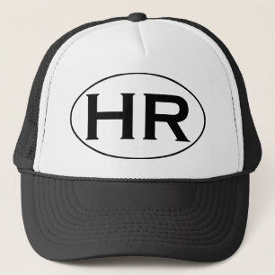 Gorra De Camionero Logotipo oval blanco y negro de la hora Hampton