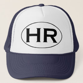 Gorra De Camionero Logotipo oval blanco y negro de la hora Hampton