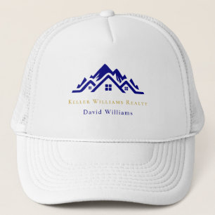 Gorra De Camionero Logotipo personalizado blanco y dorado de bienes r