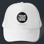 Gorra De Camionero Logotipo personalizado y béisbol de texto<br><div class="desc">Crea tu propio sombrero de camionero corporativo. Nuestra elegante y contemporánea plantilla viene en una variedad de colores, ofreciendo opciones completas de personalización para mostrar su logotipo de negocio, fotografía o imagen elegida. Mejora la personalización añadiendo tu nombre, lema de la empresa o apodo, identificador promocional de Instagram o cualquier...</div>