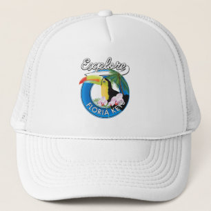 Gorra De Camionero logotipo retro de las llaves de Florida