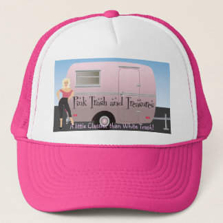 Gorra De Camionero Logotipo rosado de la basura y de los tesoros